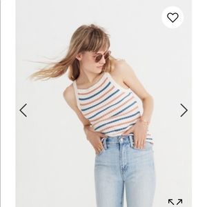 NWT Apron Stripe Sweater Tank SZ M